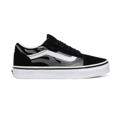 Vans Suede Flame Old Skool - Çocuk Spor Ayakkabı (Siyah)